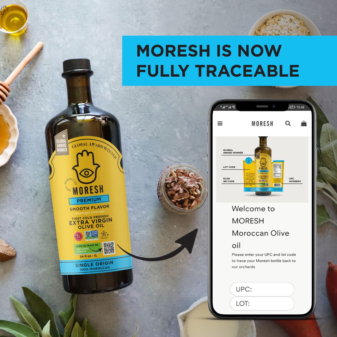 Moresh Moroccan Extra Virgin Olive Oil