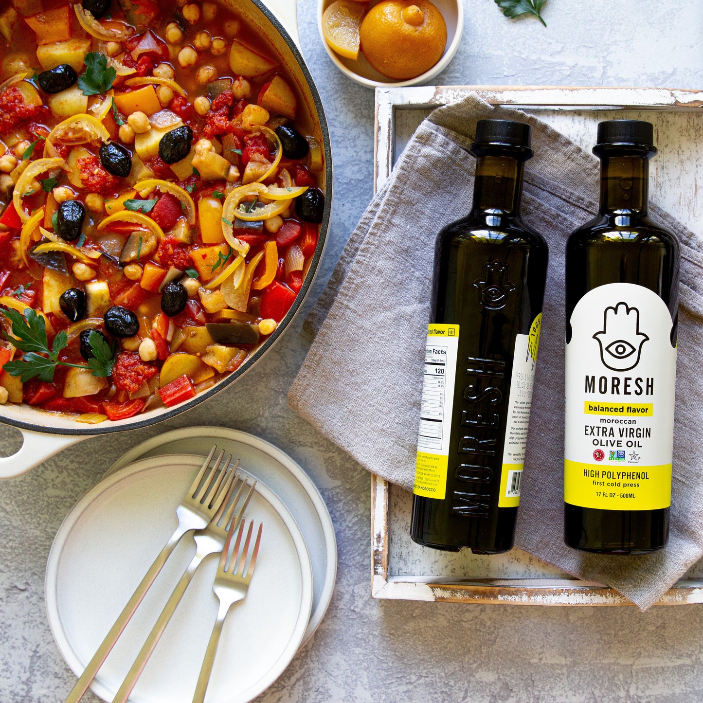 Spicy Harissa Vegetable and Chickpea Stew