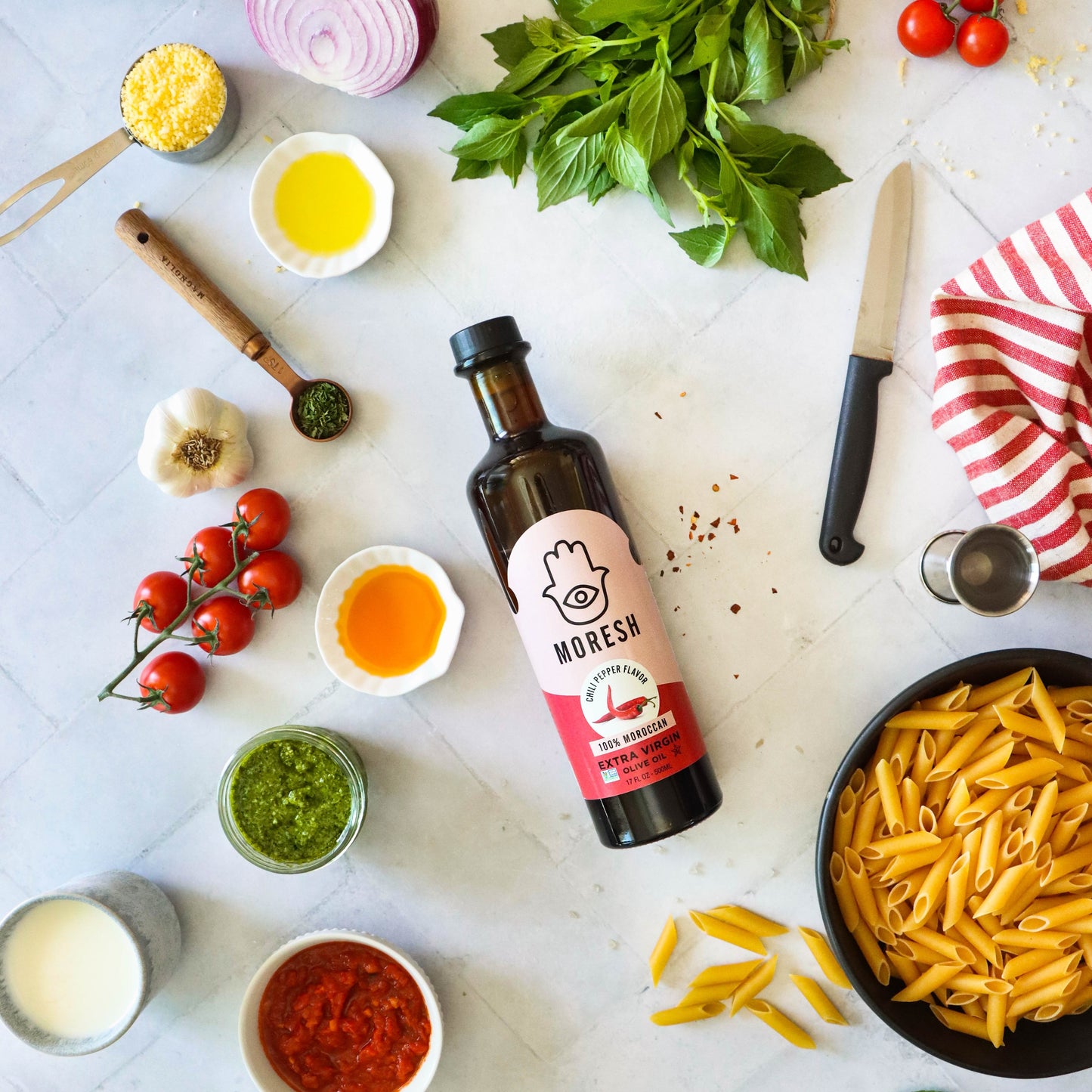 Spicy Pesto Pasta Alla Vodka