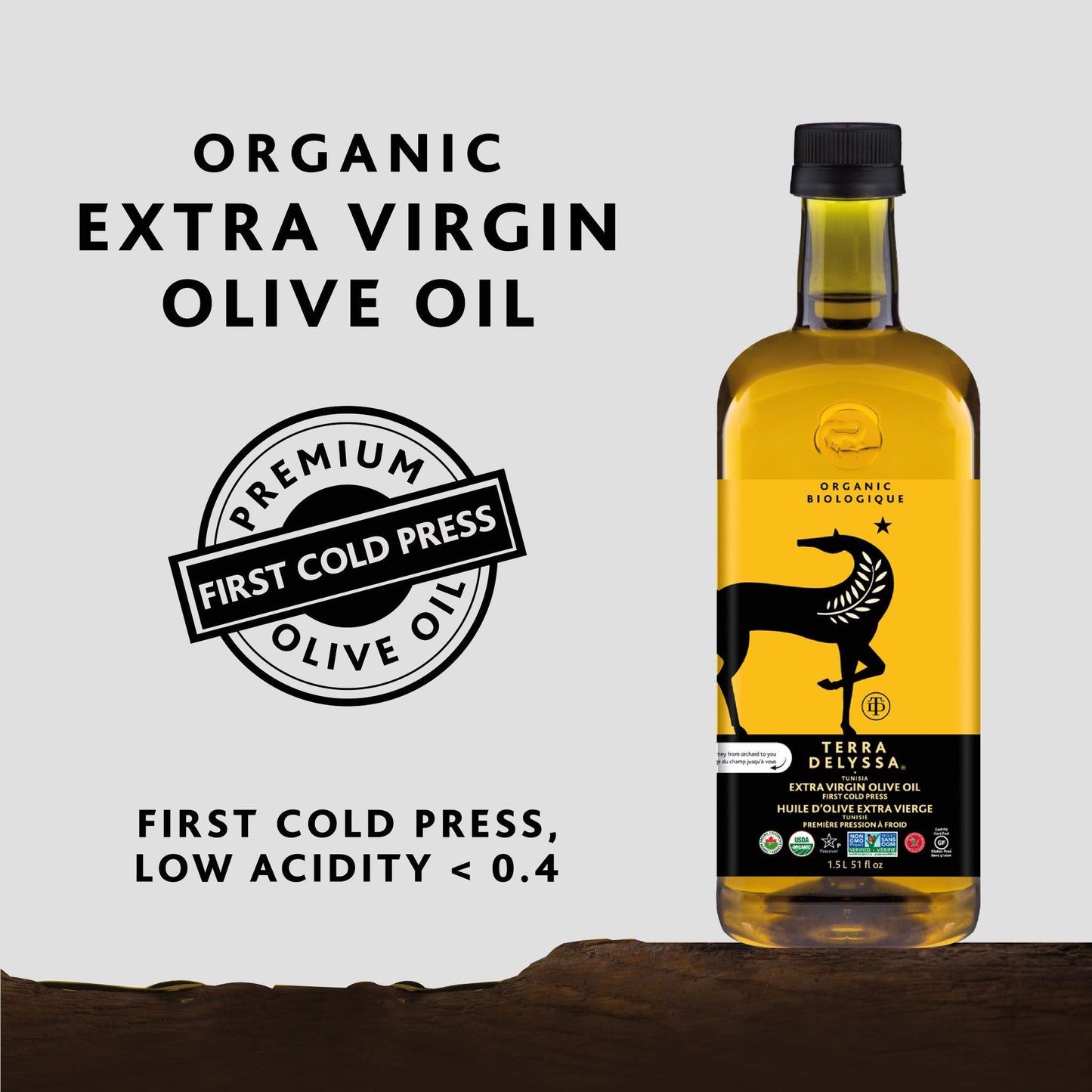 Chef's Size Organic Extra Virgin Olive Oil, PET