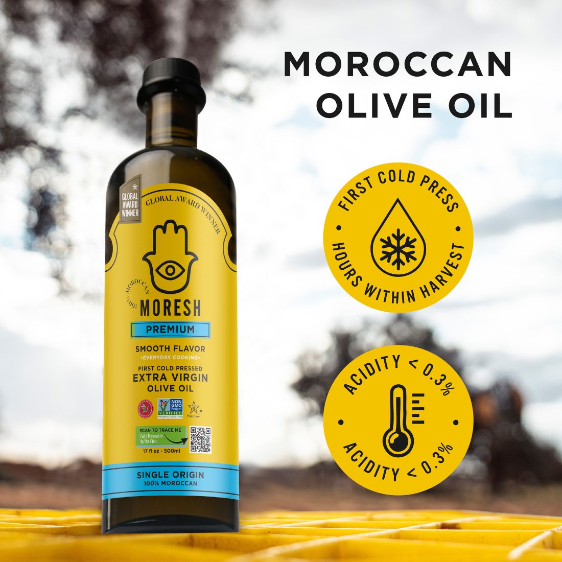 
                  
                    Moresh Moroccan Extra Virgin Olive Oil
                  
                