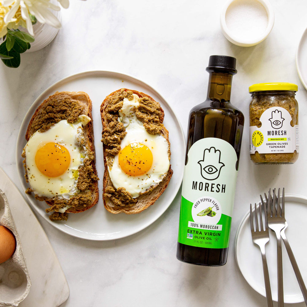 Green Olive Tapenade Fried Eggs