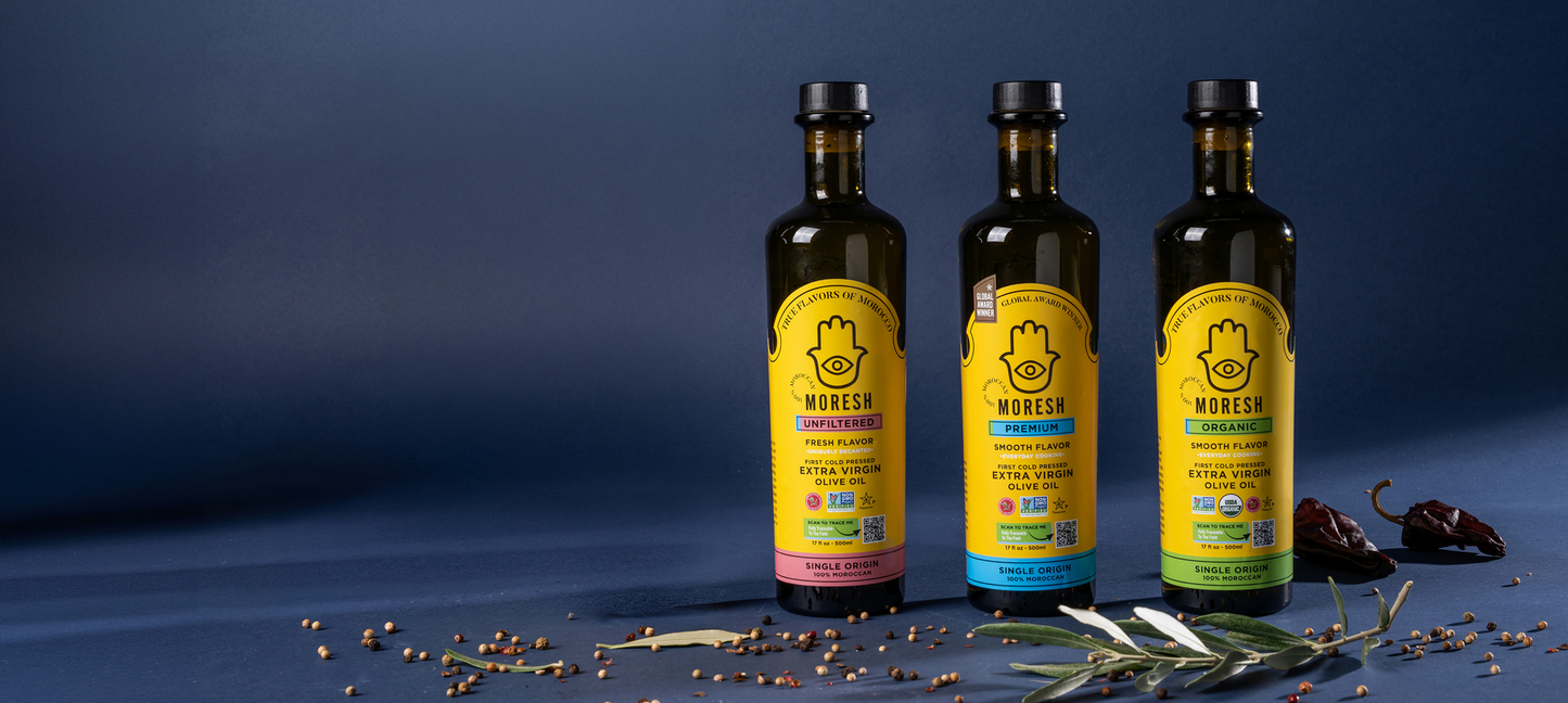 A picture featuring Moresh Extra Virgin Olive Oil Unfiltered, Smooth and Organic
