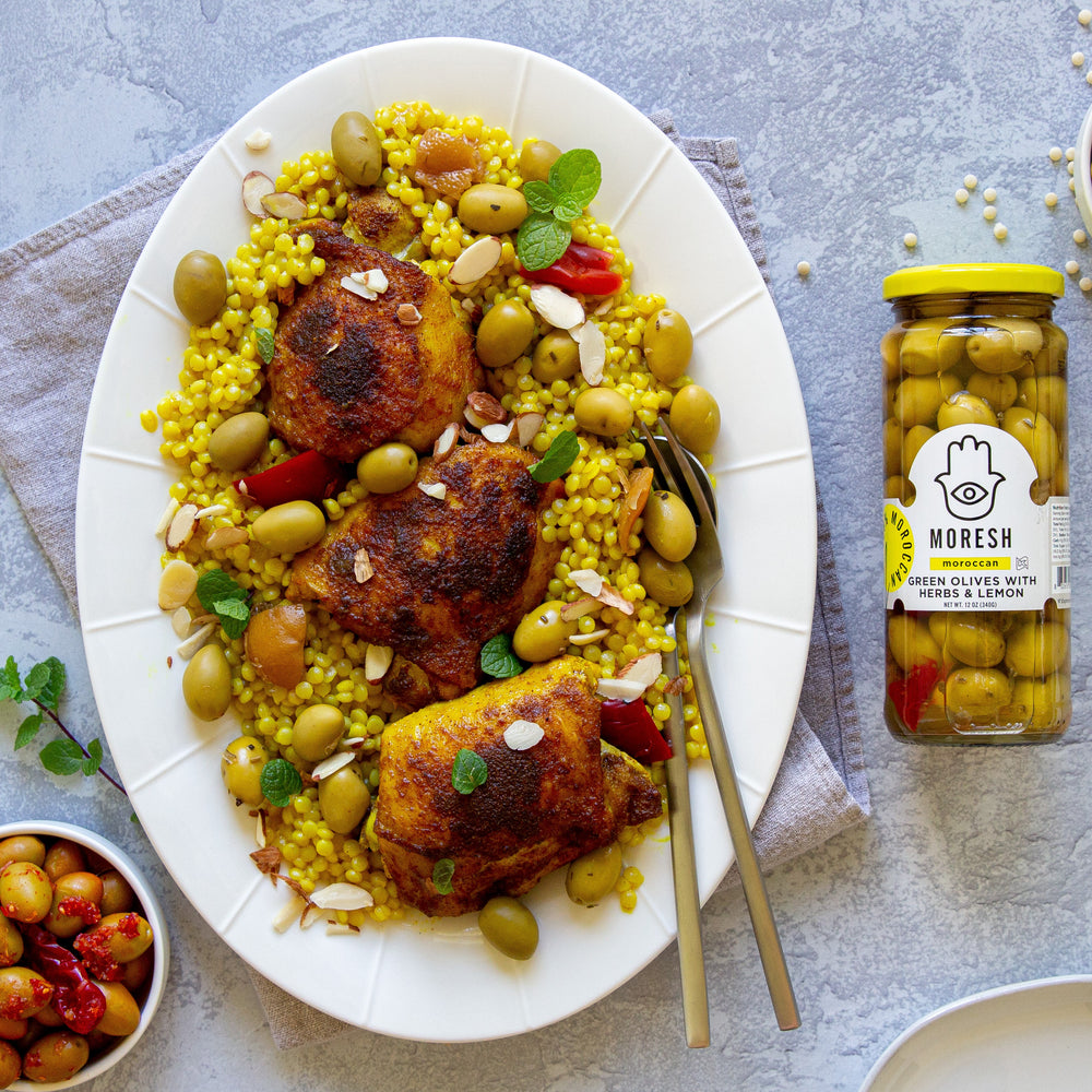 Moroccan Style Chicken with Olives and Couscous